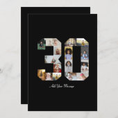 30枚の写真のモザイクアート 案内状 (正面/裏面)