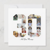 30枚の写真のモザイク カード (正面)