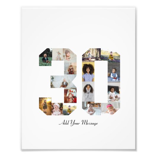 30枚の写真のモザイク フォトプリント            (正面)