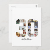 30枚の写真のモザイク ポストカード (正面/裏面)