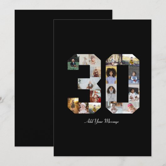 30枚の写真のモザイク 案内状 (正面/裏面)