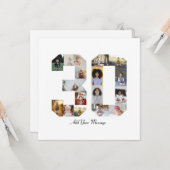 30枚の写真コラージュ カード (正面/裏面インサイチュ)