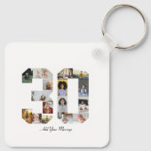 30枚の写真コラージュ キーホルダー (裏面)