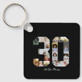 30枚の写真コラージュ キーホルダー (正面)