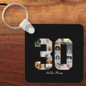 30枚の写真コラージュ キーホルダー (正面)