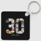 30枚の写真コラージュ キーホルダー (裏面)