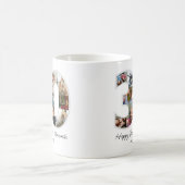 30枚の写真コラージュ バージョン30 - 30歳の誕生日 コーヒーマグカップ (中央)