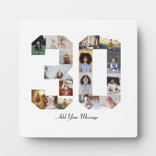 30枚の写真コラージュ フォトプラーク (正面)