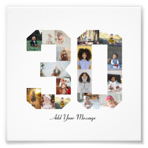 30枚の写真コラージュ フォトプリント           