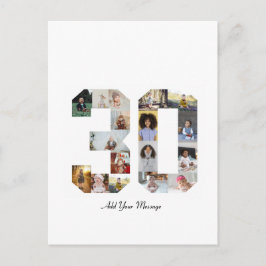 30枚の写真コラージュ ポストカード