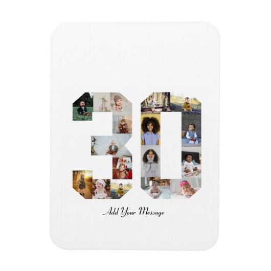30枚の写真コラージュ マグネット (縦)