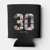 30枚の写真コラージュ 缶クーラー (裏面)