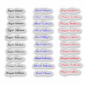 (30枚セット) 透明シンプルネームステッカー シール (正面)