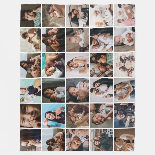 30枚モダンの大きなコラージュフリースブランケット フリースブランケット (正面)