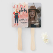 30枚気のあるそぶりをしたの写真と盛りパーソナライズされた上がり ハンドファン (正面&裏面)