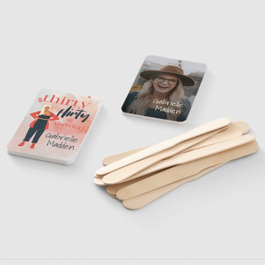 30枚気のあるそぶりをしたの写真と盛りパーソナライズされた上がり ハンドファン (組立なし)