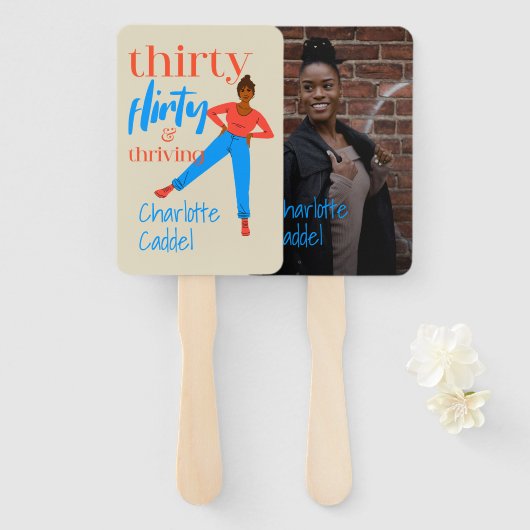 30枚気のあるそぶりをしたの写真と盛りパーソナライズされた上がり ハンドファン (正面&裏面)