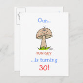 30格安マイルストーおもしろいン誕生日招待状 インビテーションポストカード (正面/裏面)