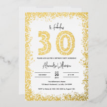 30歳おめでとう ゴールドの文字が輝く30歳の誕生日パーティー
