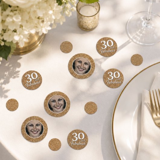 30歳おめでとう ゴールドラメ 30歳の誕生日フォト コンフェッティ