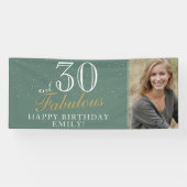30歳おめでとう モダンな30歳の誕生日フォト 横断幕 (横)