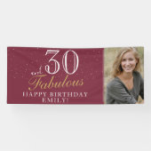 30歳おめでとう モダンな30歳の誕生日フォト 横断幕 (横)