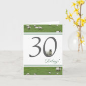 30歳おもしろいの誕生日の羊のカード カード (黄色い花)