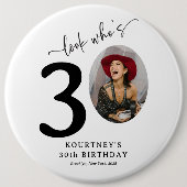 30歳おもしろいの誕生日を見てスタイリッシュみろ 缶バッジ (正面)