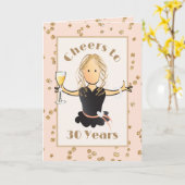 30歳おもしろいの誕生日カードをプレゼント カード (黄色い花)