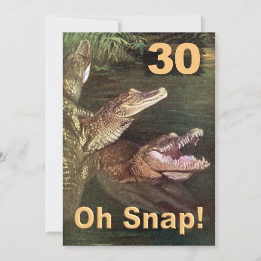 30歳おもしろいの誕生日パーティの招待状 招待状 (正面)