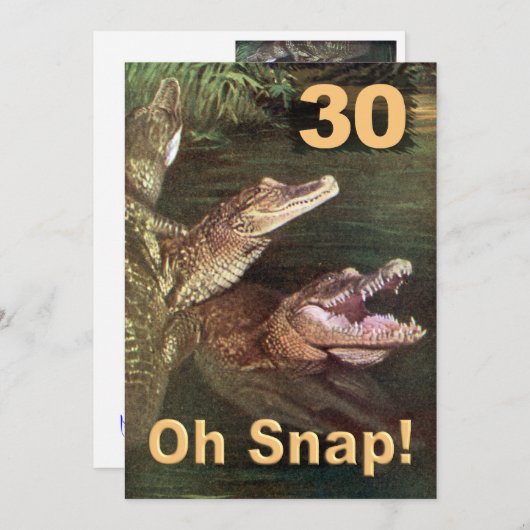 30歳おもしろいの誕生日パーティの招待状 招待状 (正面/裏面)