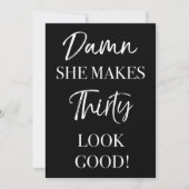 30歳おもしろいの誕生日パーティー 招待状 (正面)