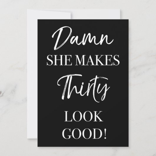 30歳おもしろいの誕生日パーティー 招待状 (正面)