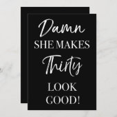 30歳おもしろいの誕生日パーティー 招待状 (正面/裏面)