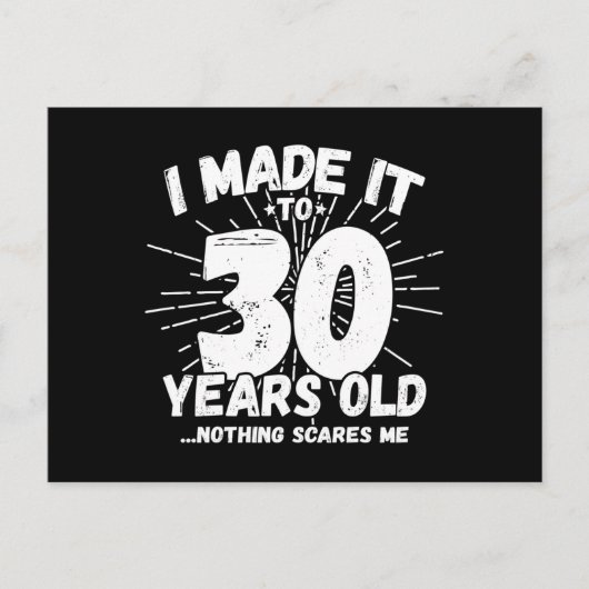 30歳おもしろいの誕生日引用文皮肉30歳 ポストカード (正面)