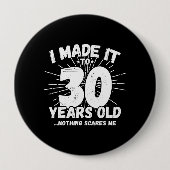 30歳おもしろいの誕生日引用文皮肉30歳 缶バッジ (正面)