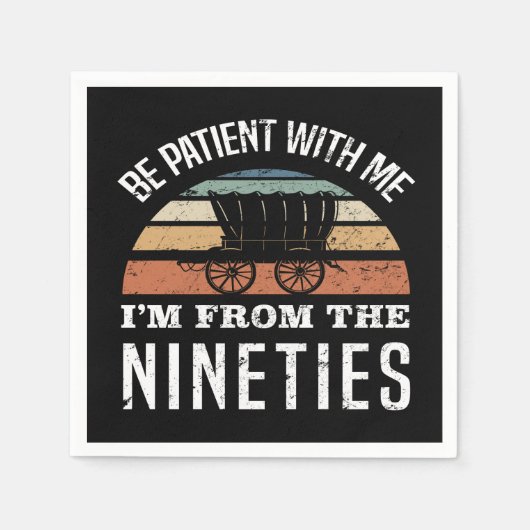 30歳おもしろいの誕生日1990年代の私 スタンダードカクテルナプキン (正面)