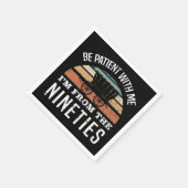 30歳おもしろいの誕生日1990年代の私 スタンダードカクテルナプキン (角)