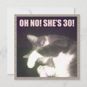 30歳おもしろいの誕生日(猫) カード