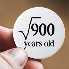 30歳おもしろいの30番目の数平方根 缶バッジ
