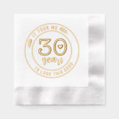 30歳おもしろいパーティー330歳 箔ナプキン (正面)