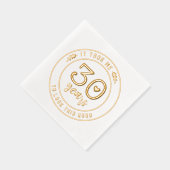 30歳おもしろいパーティー330歳 箔ナプキン (右)