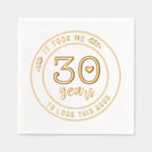 30歳おもしろいパーティー330歳 箔ナプキン (正面)