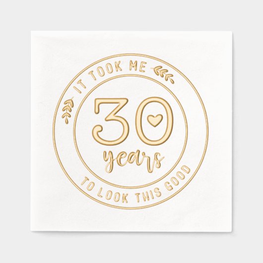30歳おもしろいパーティー330歳 箔ナプキン (正面)