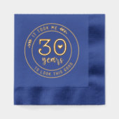 30歳おもしろいパーティー330歳 箔ナプキン (正面)