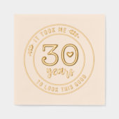 30歳おもしろいパーティー330歳 箔ナプキン (正面)