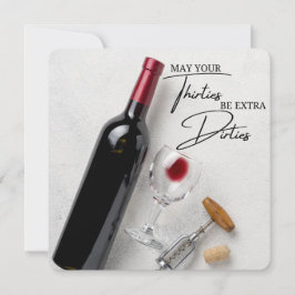 30歳おもしろい誕生日のロマンチックなグリーティングカード