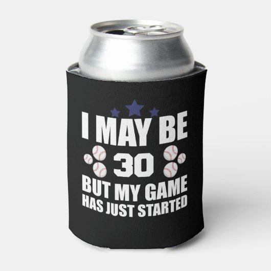 30歳おもしろい誕生日ベースボールファン30歳誕生 缶クーラー (缶正面)