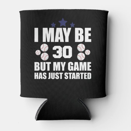 30歳おもしろい誕生日ベースボールファン30歳誕生 缶クーラー (正面)