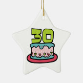 30歳お誕生日ケーキ セラミックオーナメント (右)